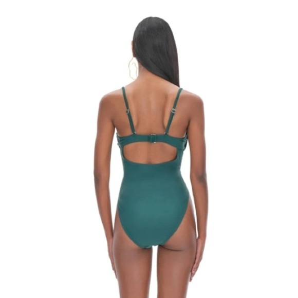 Andrea Iyamah NWT Swimsuit Women's Tiaca One Piece Swimsuit in Forest Green XS - Picture 3 of 7